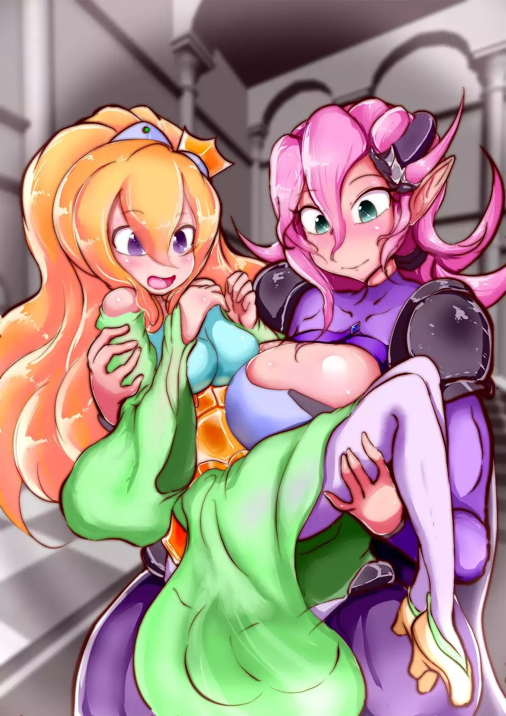 Futanari Prinecss and Futanari Knightess Mara-reborn