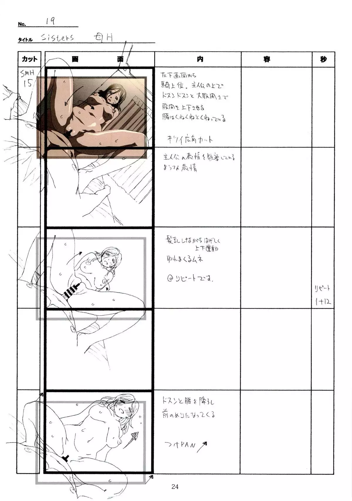 SISTERS -Natsu no Saigo no Hi- H Scene All Part Storyboard