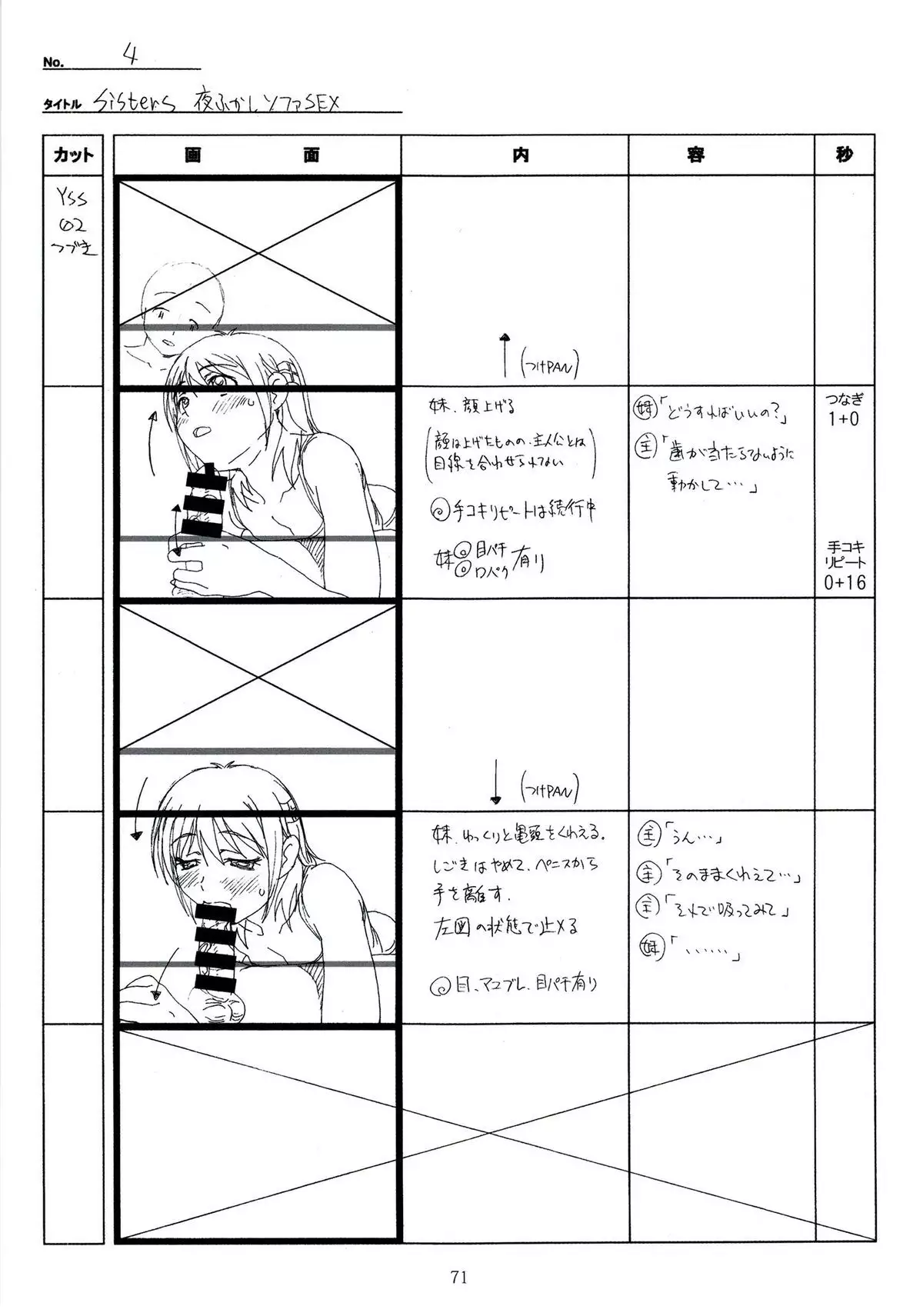 SISTERS -Natsu no Saigo no Hi- H Scene All Part Storyboard